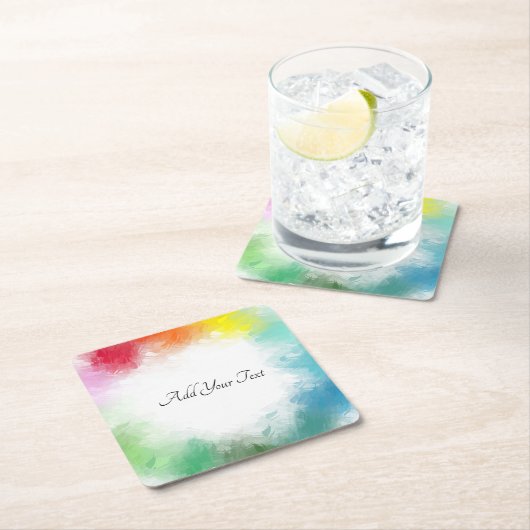 Benutzerdefinierte handgeschriebene Skriptfarben m Rechteckiger Pappuntersetzer (Vor Ort)