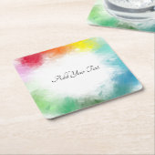 Benutzerdefinierte handgeschriebene Skriptfarben m Rechteckiger Pappuntersetzer (angewinkelt)