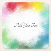 Benutzerdefinierte handgeschriebene Skriptfarben m Rechteckiger Pappuntersetzer (Vorderseite)