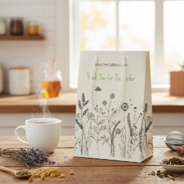 Benutzerdefinierte handgezeichnete botanische Dank Mittlere Geschenktüte