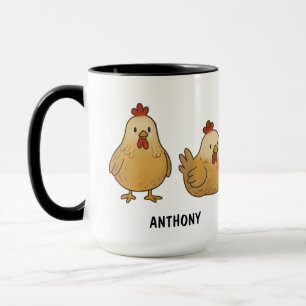 Benutzerdefinierte handgezeichnete Hühner Farm Leb Tasse