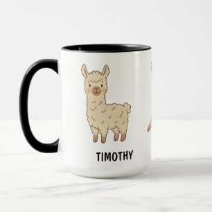 Benutzerdefinierte handgezeichnete süße Llama-Alpa Tasse