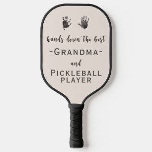 Benutzerdefinierte Handprints Best Oma Pickleball Schläger