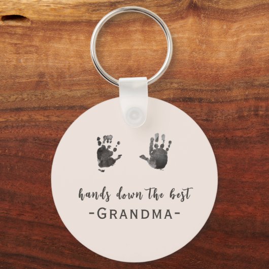 Benutzerdefinierte Handprints Best Oma Schlüsselanhänger (Vorderseite)