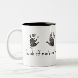 Benutzerdefinierte Handprints Funny Mama Zweifarbige Tasse