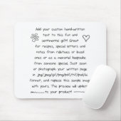Benutzerdefinierte Handschrift Mousepad (Mit Mouse)