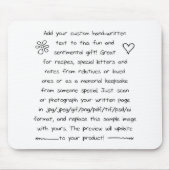 Benutzerdefinierte Handschrift Mousepad (Vorne)