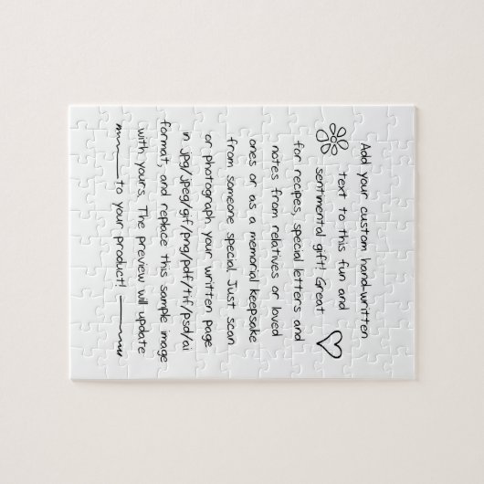 Benutzerdefinierte Handschrift Puzzle (Horizontal)