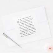 Benutzerdefinierte Handschrift Quadratischer Aufkleber (Umschlag)