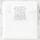 Benutzerdefinierte Handschrift Quadratischer Aufkleber (Tasche)