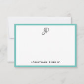 Benutzerdefinierte handschriftlich erstellte einfa mitteilungskarte (Vorderseite)