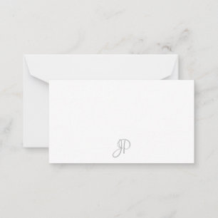 Benutzerdefinierte, handschriftlich Mit Monogramm  Mitteilungskarte