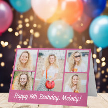 Benutzerdefinierte Happy Birthday Foto-Collage Cut