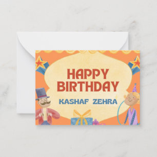 Benutzerdefinierte Happy Birthday-Karte für Kinder Mitteilungskarte