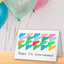 Benutzerdefinierte Happy Liver-versary & Viele Wei