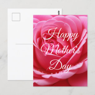 Benutzerdefinierte Happy Mothers Day Rose Blume Postkarte