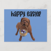 Benutzerdefinierte Happy Oaster Dog Postkarte (Vorderseite)