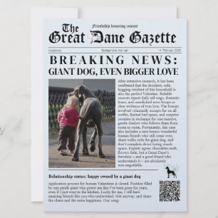 Benutzerdefinierte Happy Valentine Friends-Zeitung Feiertagskarte