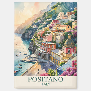 Benutzerdefinierte Häuser Positano Italien Bunte A Magnet