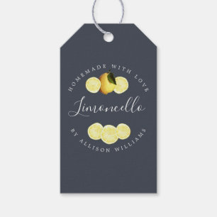 Benutzerdefinierte hausgemachte Limoncello dunkelb Geschenkanhänger