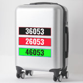 Benutzerdefinierte Hausnummern - Postfach Aufkleber (Koffer)