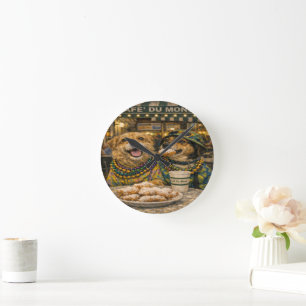 Benutzerdefinierte Haustier-Kunst Acryl-Wanduhr – Runde Wanduhr
