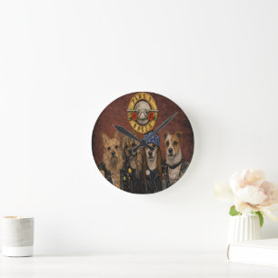 Benutzerdefinierte Haustier-Kunst Acryl-Wanduhr – Runde Wanduhr