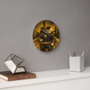 Benutzerdefinierte Haustier-Kunst Acryl-Wanduhr – Runde Wanduhr