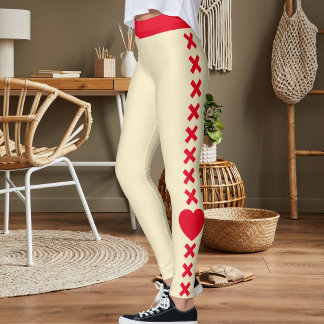Benutzerdefinierte Haustierkatze Mama Weiß Rot Ges Leggings