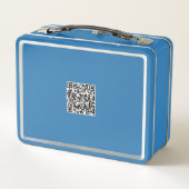 Benutzerdefinierte hellblaue Lunchbox – Name & QR- (Rückseite)