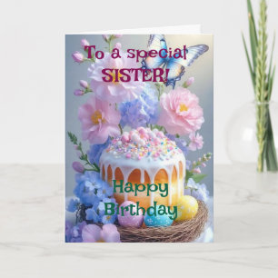 Benutzerdefinierte helle rosa Lilien Alles Gute zu Karte