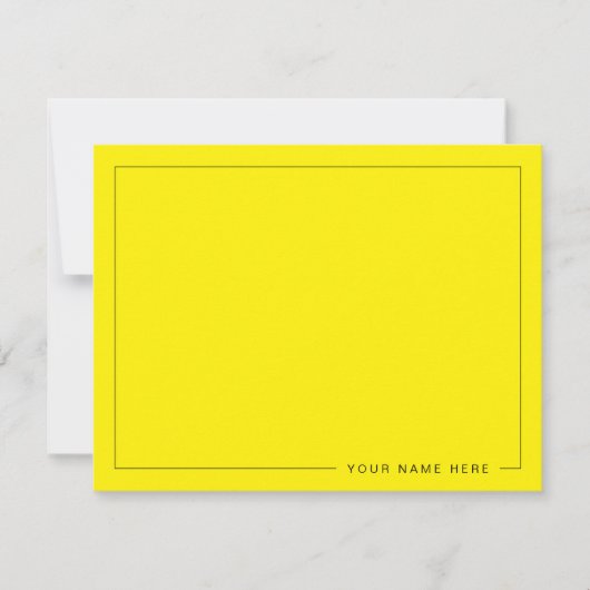 Benutzerdefinierte, hellgelbe flache Note-Karte mi Mitteilungskarte (Vorderseite)