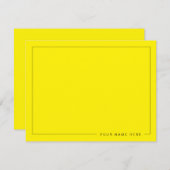 Benutzerdefinierte, hellgelbe flache Note-Karte mi Mitteilungskarte (Vorne/Hinten)