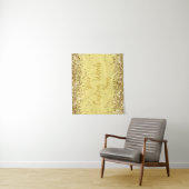 Benutzerdefinierte hellgelbe Gold-Geburtstagsfeier Wandteppich (Beispiel)