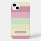 Benutzerdefinierte hellgelbe Limettengrün Rosa Str iPhone Hülle (Rückseite)