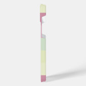 Benutzerdefinierte hellgelbe Limettengrün Rosa Str iPhone Hülle (Linke Seite)