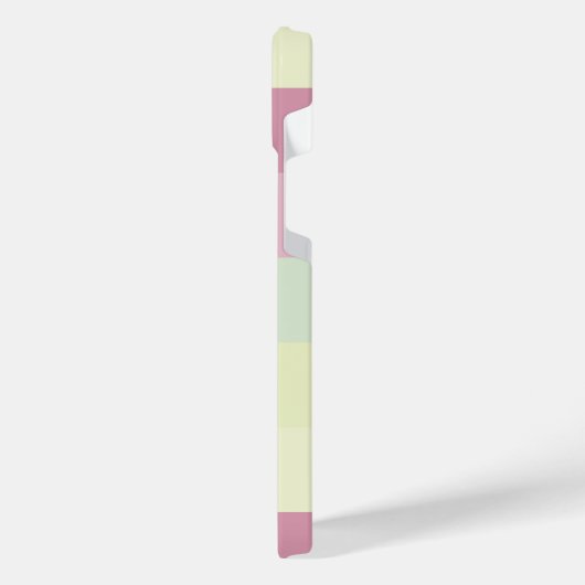 Benutzerdefinierte hellgelbe Limettengrün Rosa Str iPhone Hülle (Linke Seite)