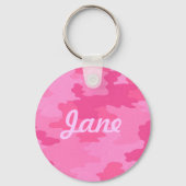 Benutzerdefinierte, hellrosa Camouflage Schlüsselk Schlüsselanhänger (Vorderseite)