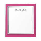 Benutzerdefinierte, hellrosa Farbe weiß, bestellba Notizblock (Vorderseite)