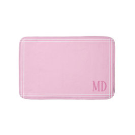 Benutzerdefinierte, hellrosa und weiß gestreifte I Badematte