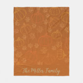 Benutzerdefinierte Herbst-Familienname-Fleece-Deck Fleecedecke (Vorderseite)