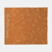 Benutzerdefinierte Herbst-Familienname-Fleece-Deck Fleecedecke (Vorderseite (Horizontal))