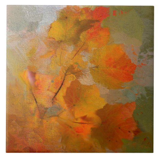 Benutzerdefinierte Herbstblätter Fliese (Vorderseite)