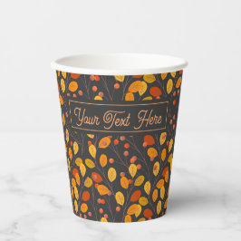 Benutzerdefinierte Herbstleaves und Berries Pappbecher