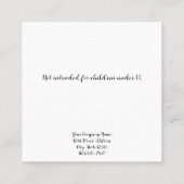 Benutzerdefinierte Herz-Blüh-Frame-Speicherkarte Telefonnummerkarte (Rückseite)