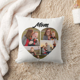 Benutzerdefinierte Herz-Form-Familienfoto-Collage Kissen