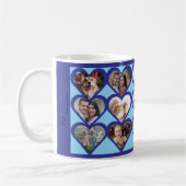 Benutzerdefinierte Herz-Foto-Collage Kaffeetasse (Links)