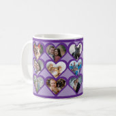 Benutzerdefinierte Herz-Foto-Collage Kaffeetasse (Vorderseite Links)