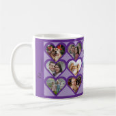 Benutzerdefinierte Herz-Foto-Collage Kaffeetasse (Links)