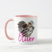 Benutzerdefinierte Herz-Shaped Tasse mit Namen (Links)